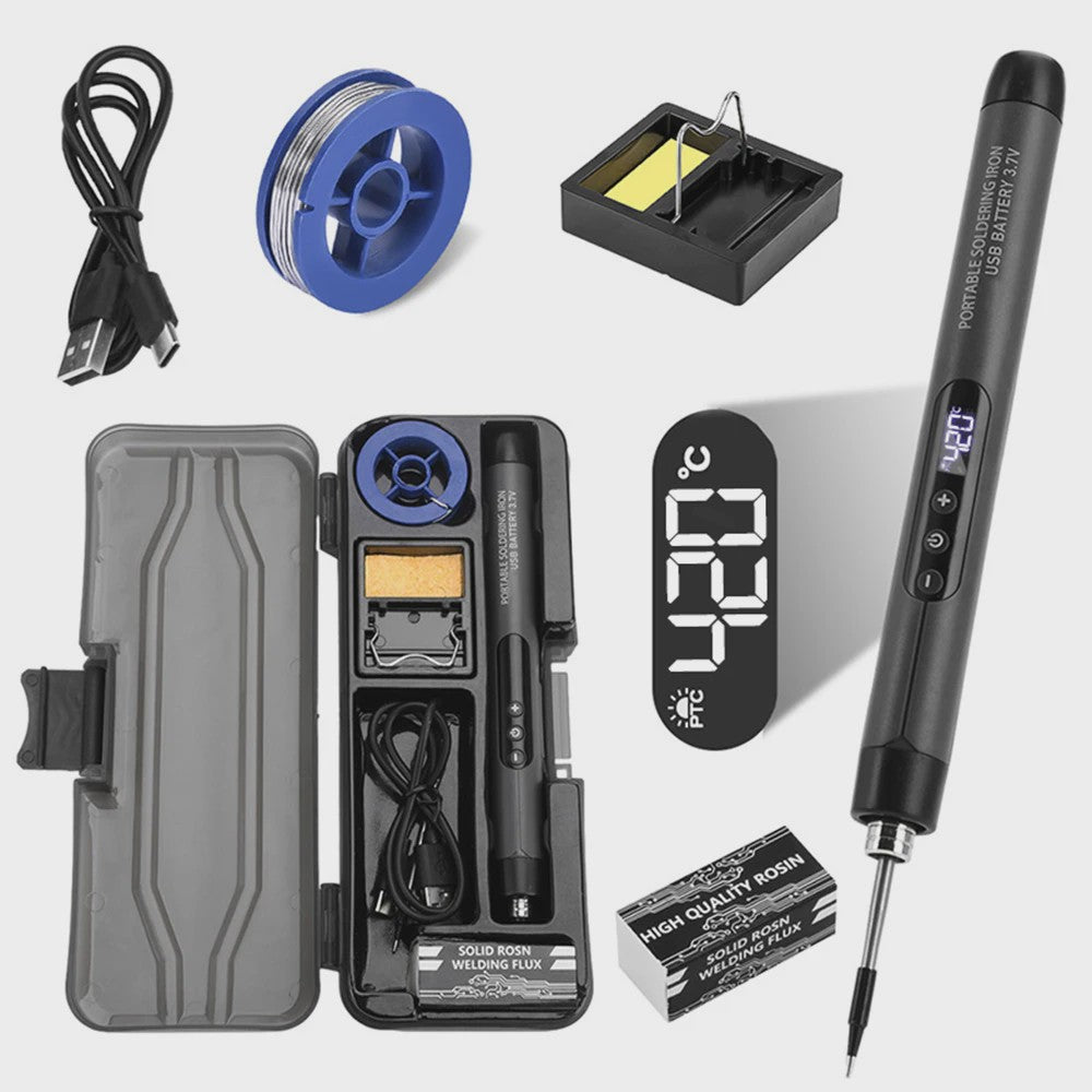 Mini Digitale USB Soldeerbout Set met Instelbare Temperatuur en Type-C