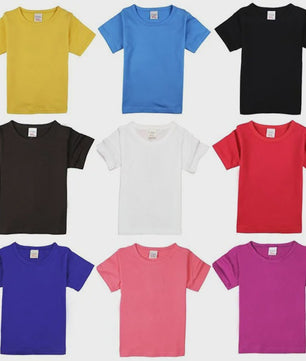 Zomer T-shirt Kinderen Katoen Korte Mouw - Jongens & Meisjes (2-16 Jaar)