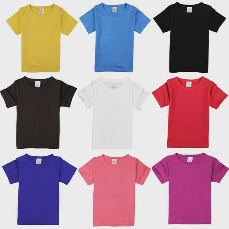 Zomer T-shirt Kinderen Katoen Korte Mouw - Jongens & Meisjes (2-16 Jaar)