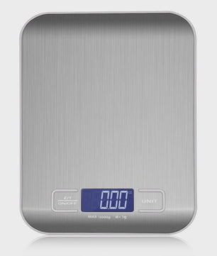 Precisie Keukenweegschaal RVS - 5kg/10kg, 1g Nauwkeurigheid, LCD Achtergrondverlichting