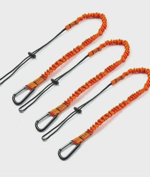 Veiligheidskabel met Karabijnhaak - Telescopisch & Anti-Val Lanyard voor Werk en Sport