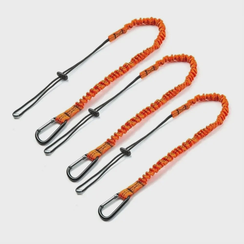 Veiligheidskabel met Karabijnhaak - Telescopisch & Anti-Val Lanyard voor Werk en Sport