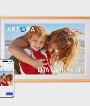 ARZOPA 14 Inch Digitale Fotolijst met WiFi, Cloud Opslag & Touchscreen