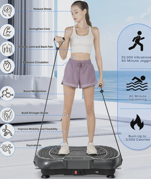 Krachtig Vibratieplatform met 99 Intensiteitsniveaus voor Full-Body Workout & Massage