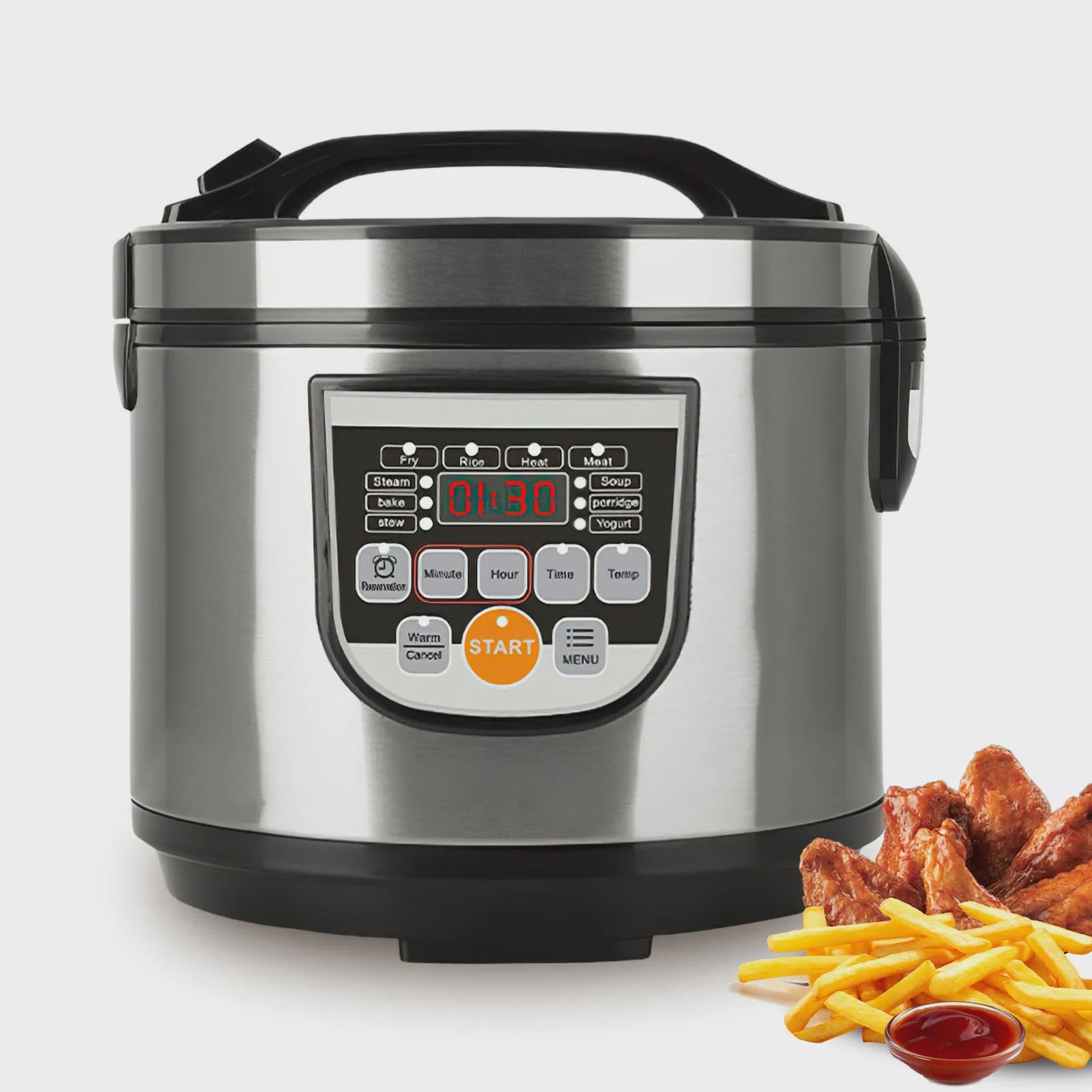 5L Digitale Rijstkoker & Multi-Cooker: Stoom, Soep, Porridge & Meer