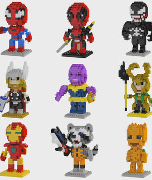 Marvel Superheld Bouwstenen Set: Deadpool, Spider-Man, Iron Man & meer - Leuk Cadeau voor Kinderen