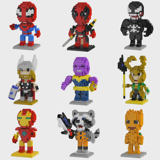 Marvel Superheld Bouwstenen Set: Deadpool, Spider-Man, Iron Man & meer - Leuk Cadeau voor Kinderen