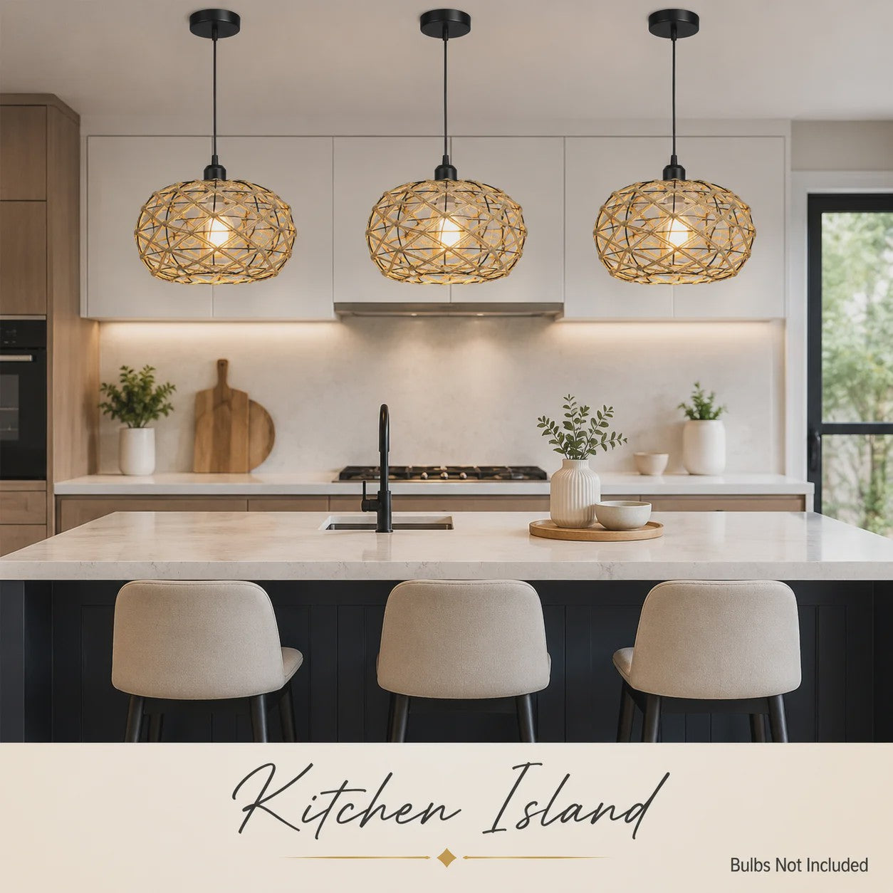 Rustieke Jute Touw Hanglamp - Boho Stijl Verlichting voor Keuken, Eetkamer & Slaapkamer