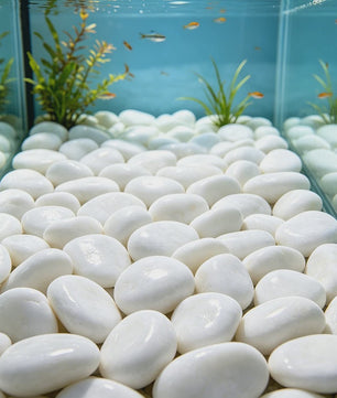 Witte Rivierstenen 2-3cm (250/600g) - Gladde Decoratieve Kiezels voor Aquarium, Terrarium & Planten