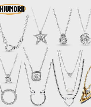 Chique Zilveren Ketting met Hanger: Hart, Zirkonia of Cirkel - DIY Sieraden voor Dames