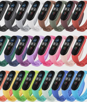 Siliconen Polsband voor Xiaomi Mi Band 7, 6, 5, 4, 3 - Vervangend Bandje Smartwatch Accessoire