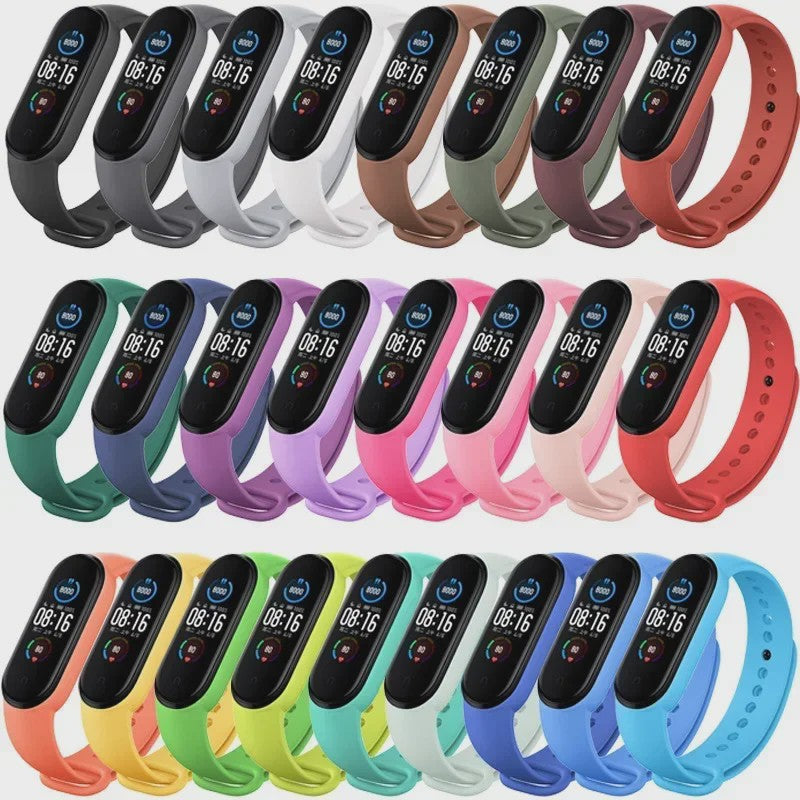Siliconen Polsband voor Xiaomi Mi Band 7, 6, 5, 4, 3 - Vervangend Bandje Smartwatch Accessoire