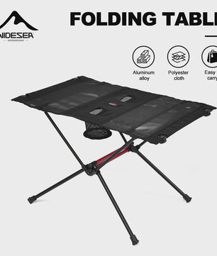 WIDESEA Opvouwbare Campingtafel - Lichtgewicht, Draagbaar & Compact met Bekerhouders