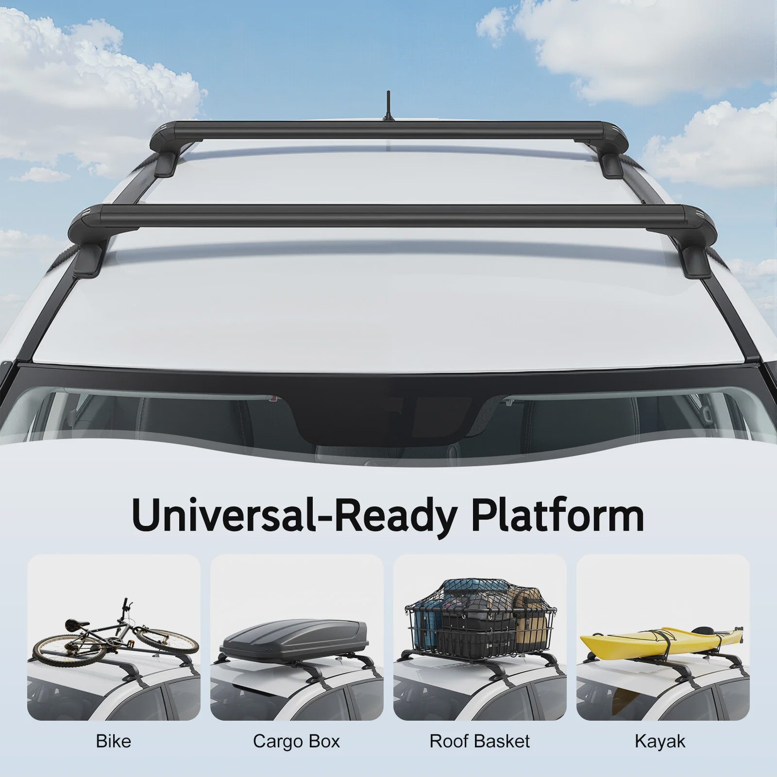 Universele Aluminium Dakdragers met Slot - Set van 2