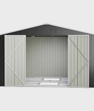 Grote Metalen Tuinhuis 289x239x191cm - Waterdicht, Roestbestendig & Afsluitbaar