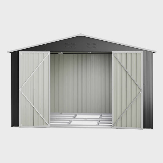Grote Metalen Tuinhuis 289x239x191cm - Waterdicht, Roestbestendig & Afsluitbaar