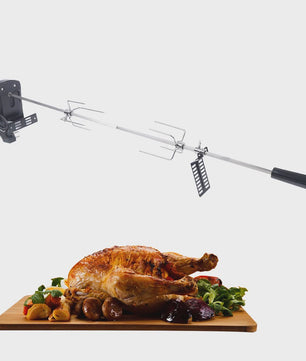 Elektrische BBQ Spit Roaster Rotisserie Kit met 120 cm Kabel voor Buiten Grillen