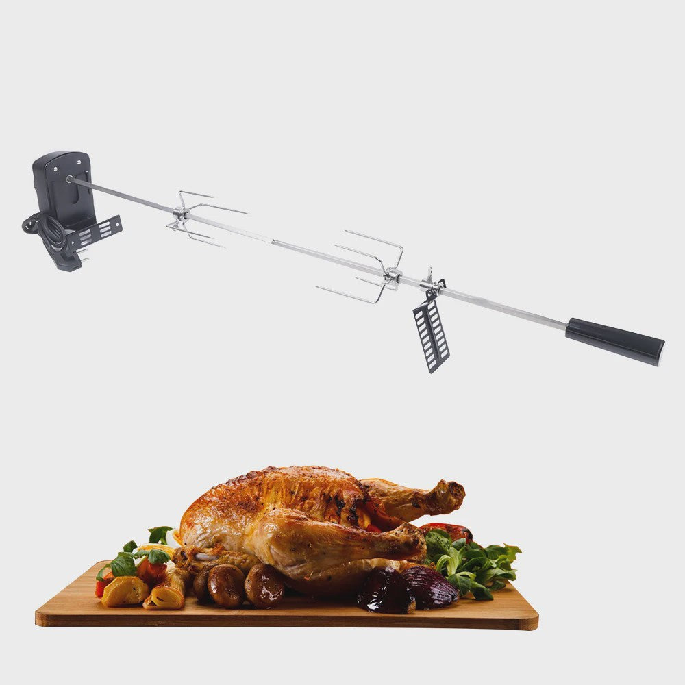 Elektrische BBQ Spit Roaster Rotisserie Kit met 120 cm Kabel voor Buiten Grillen