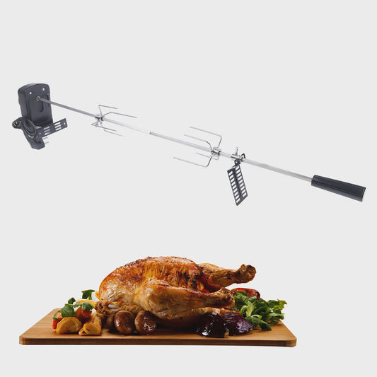 Elektrische BBQ Spit Roaster Rotisserie Kit met 120 cm Kabel voor Buiten Grillen