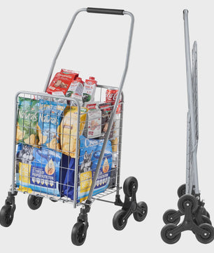 Opvouwbare Boodschappenkar met Traplift Wielen - Lichtgewicht & 45L Inhoud