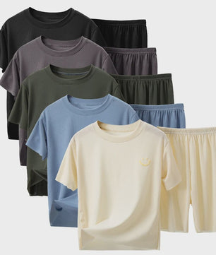 Zomerse Kinder Pyjama Set: Kort Broekje & T-shirt van IJskoud Zijde - Jongens & Meisjes