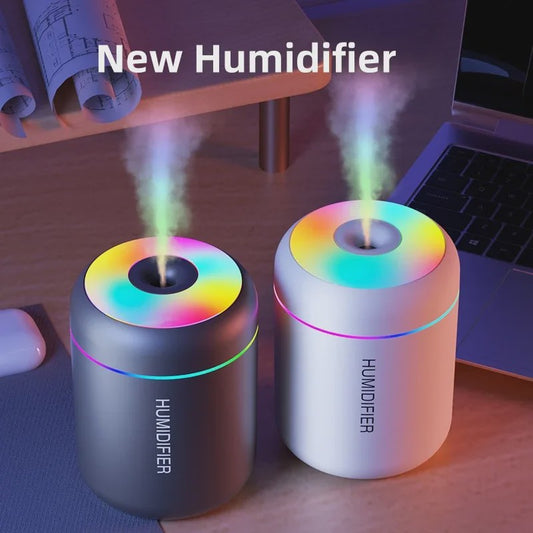 180ML Mini Luchtbevochtiger USB Aroma Diffuser met Kleurrijke Verlichting voor Auto, Huis & Slaapkamer