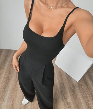 Elegante Dames Jumpsuit met Halterband - Perfect voor Lente, Zomer & Herfst