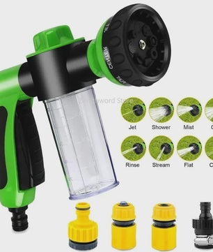 Multifunctionele Hondendouche Spuitpistool 8-in-1 met Schuimfunctie - Ideaal voor Huisdieren, Auto & Tuin