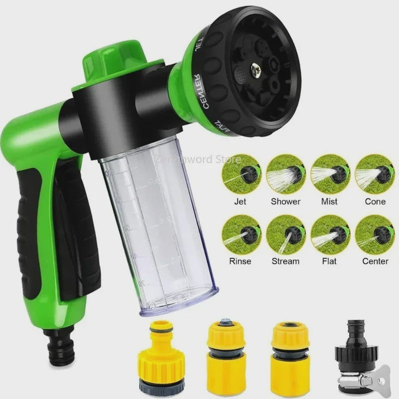 Multifunctionele Hondendouche Spuitpistool 8-in-1 met Schuimfunctie - Ideaal voor Huisdieren, Auto & Tuin