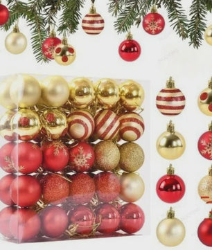 50x Kerstballen Set 4cm - Kleurrijke Kerstboom Decoratie voor Feestdagen & Huis