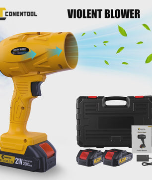 CONENTOOL Turbo Bladblazer - Krachtige Draadloze Tuinlier, 350m/s, 2x Makita 18V Accu Compatibel