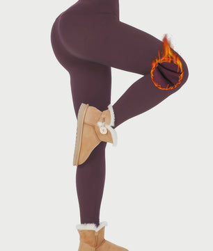 Dames Thermische Fleece Leggings met Hoge Taille - Warm & Zacht voor Yoga en Workout