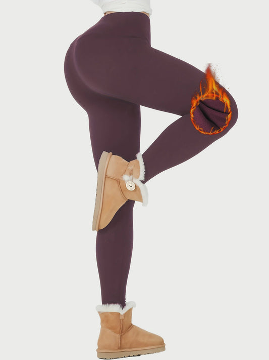 Dames Thermische Fleece Leggings met Hoge Taille - Warm & Zacht voor Yoga en Workout