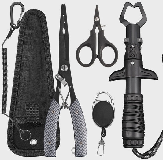 Multifunctionele Visset: RVS Pliers, Lijnknipper & Fish Grip - Zoutwaterbestendig