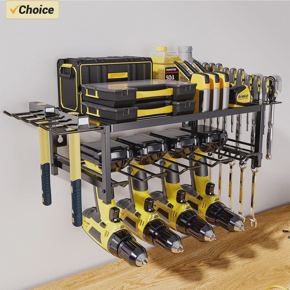Gereedschapsrek Wandmontage - 2/4 Lagen Organizer voor Elektrisch Gereedschap