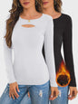 Dames Ribgebreide Longsleeve met Asymmetrische Halslijn - Slim Fit & Elegant