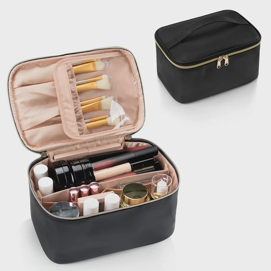 Grote Make-up Tas - Draagbare Kosmetische Organizer met Veel Opbergruimte voor Dames en Meisjes