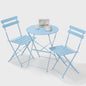 Inklapbare Bistro Set 3-delig Staal - Tuin, Balkon & Terras Meubilair