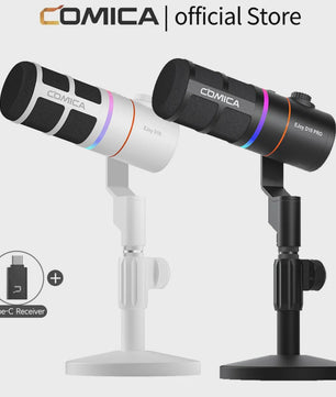 COMICA D10/D10 PRO Dynamische Microfoon: RGB, USB/XLR, Draadloos/Bedraad voor Streaming & Gaming