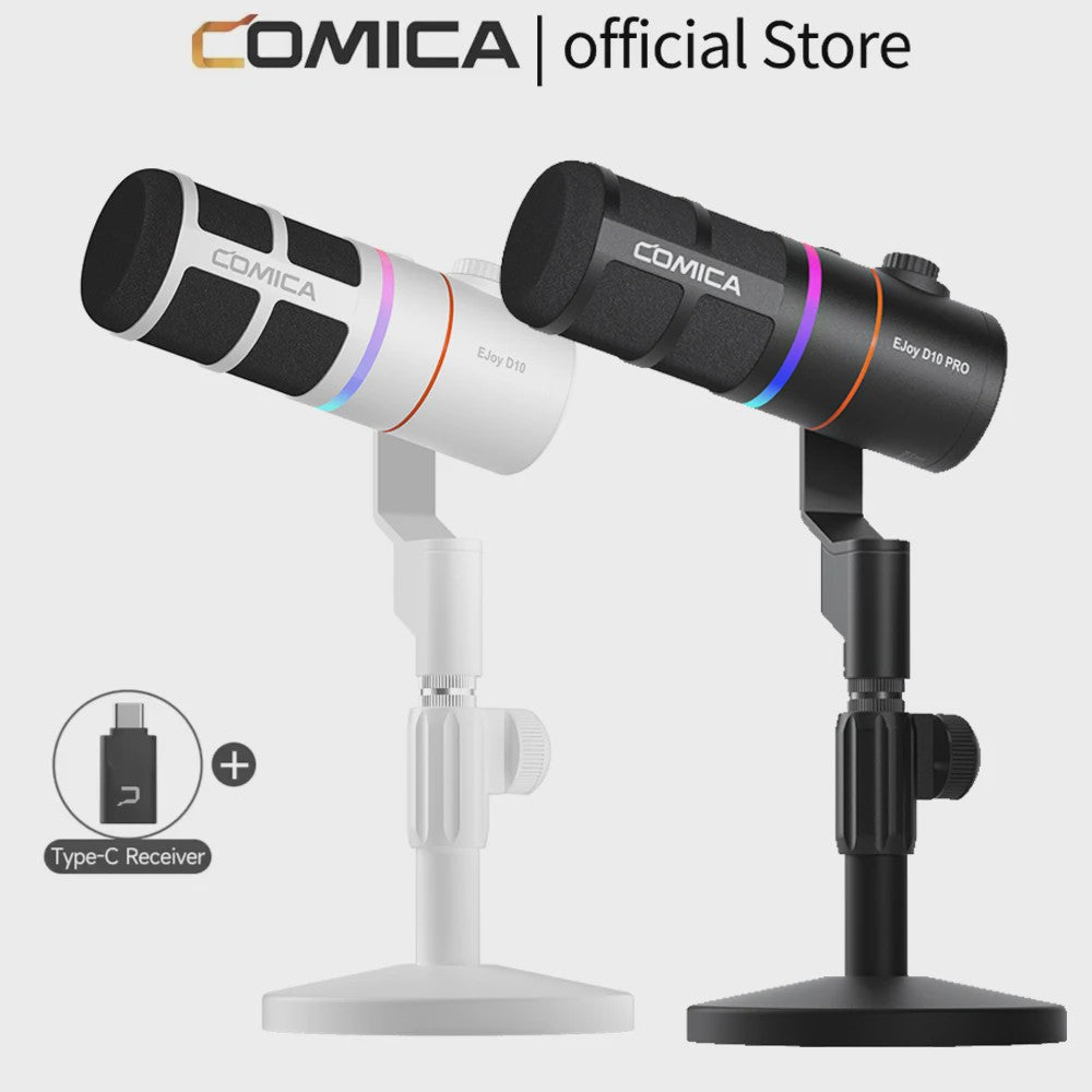 COMICA D10/D10 PRO Dynamische Microfoon: RGB, USB/XLR, Draadloos/Bedraad voor Streaming & Gaming