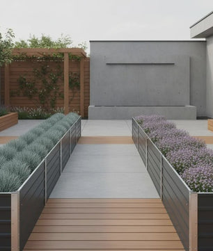 Verhoogd Plantenbed Staal Antraciet 240x40x77cm - Duurzaam & Stijlvol Tuinieren