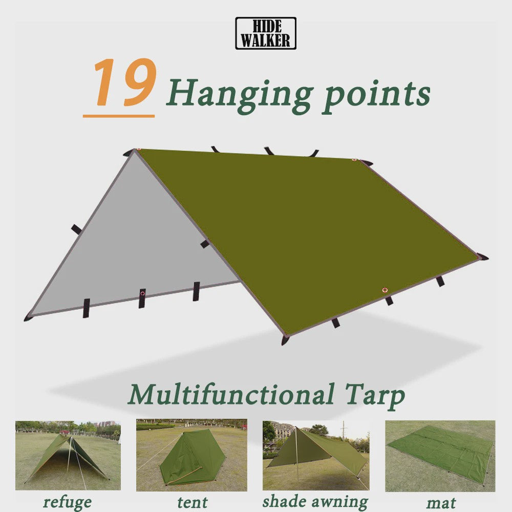 Waterdichte Tarp Tent - Lichtgewicht Outdoor Shelter & Luifel voor Camping & Survival