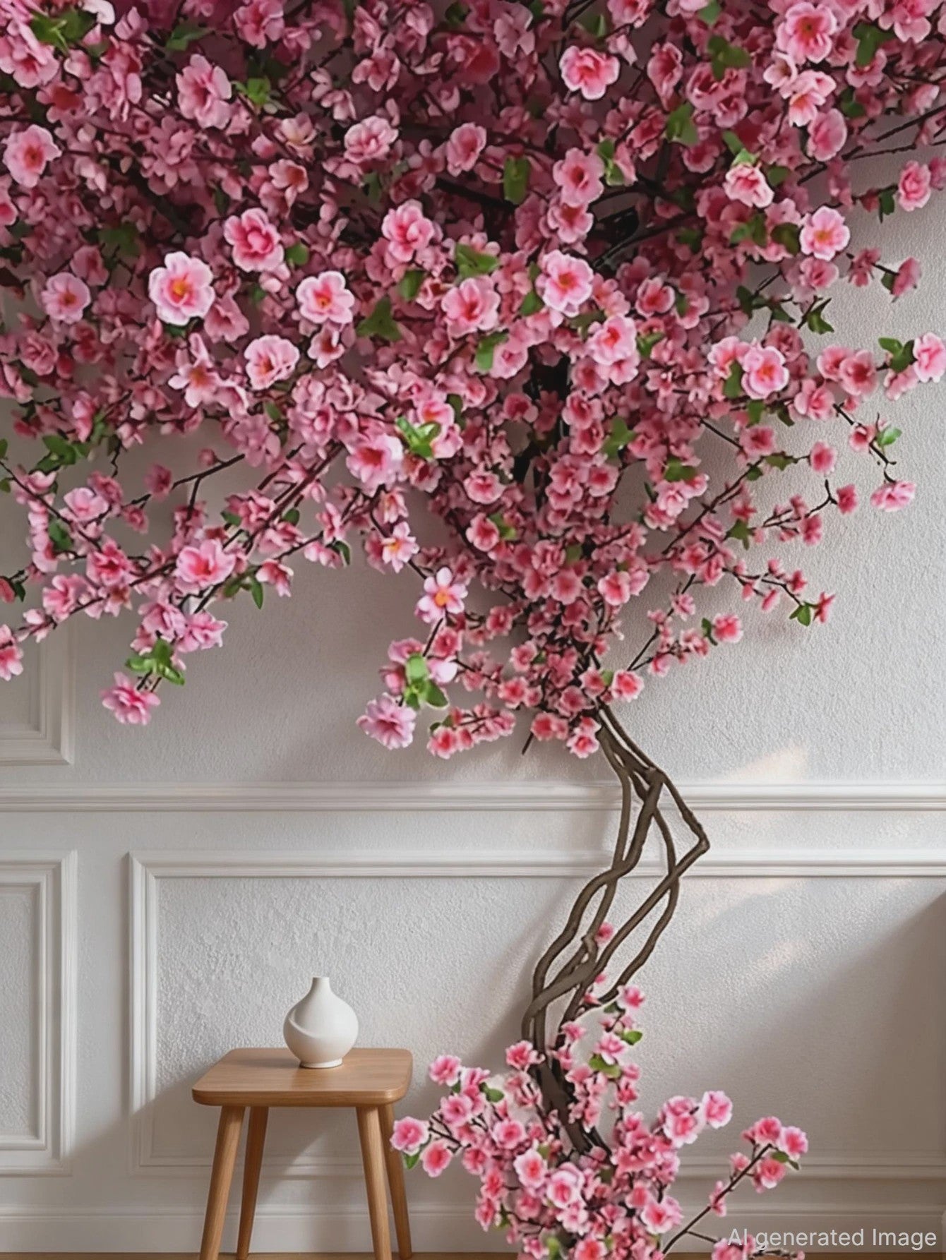 Roze Kunstbloesem Tak - Perzikbloesem & Kersbloesem Decoratie