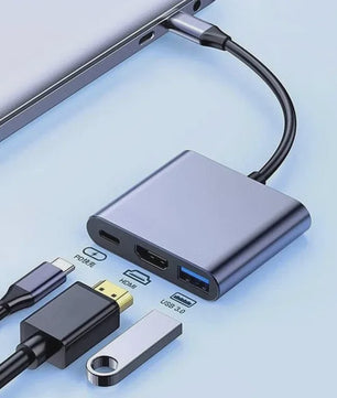 USB-C Hub 3-in-1 Docking Station met 4K HDMI, PD Fast Charge & USB 3.0