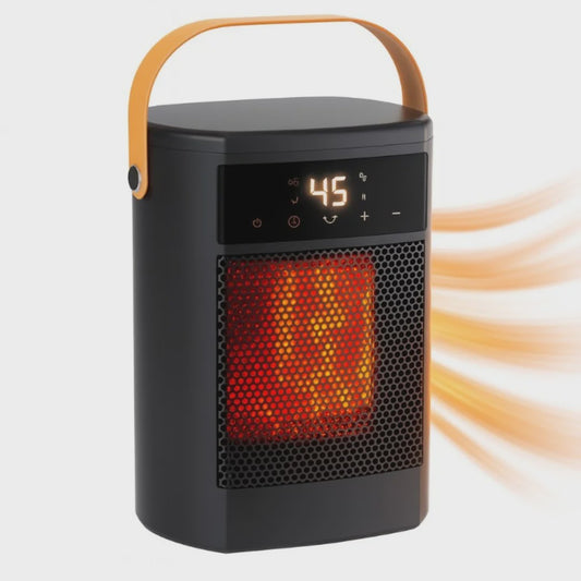 Compacte Keramische Kachel met Thermostaat - Stille Mini Verwarming voor Thuis & Kantoor