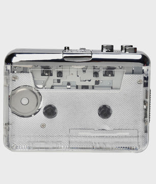 Transparante Cassette Speler & MP3 Converter - Digitale Muziek Oplossing met USB