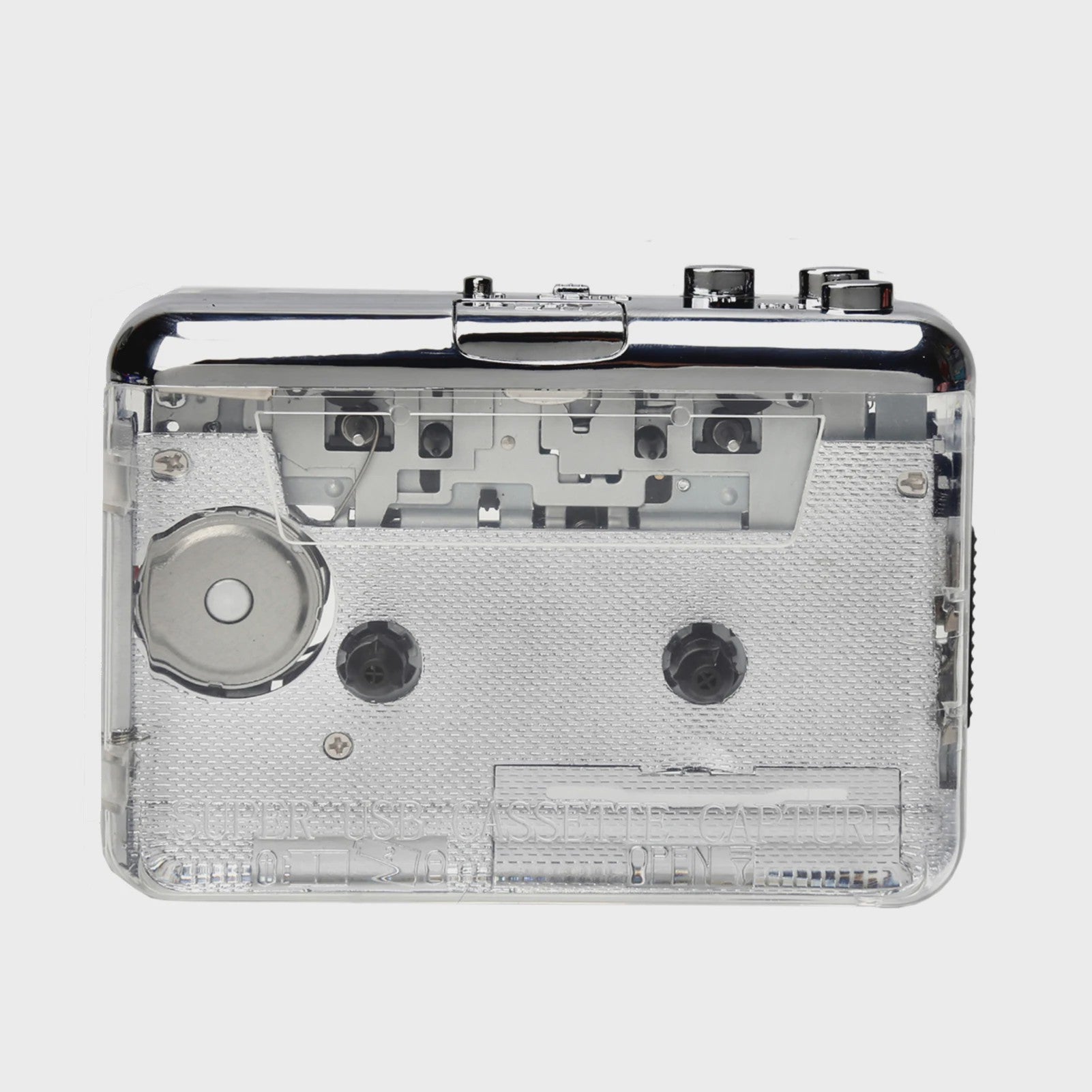 Transparante Cassette Speler & MP3 Converter - Digitale Muziek Oplossing met USB