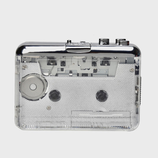 Transparante Cassette Speler & MP3 Converter - Digitale Muziek Oplossing met USB