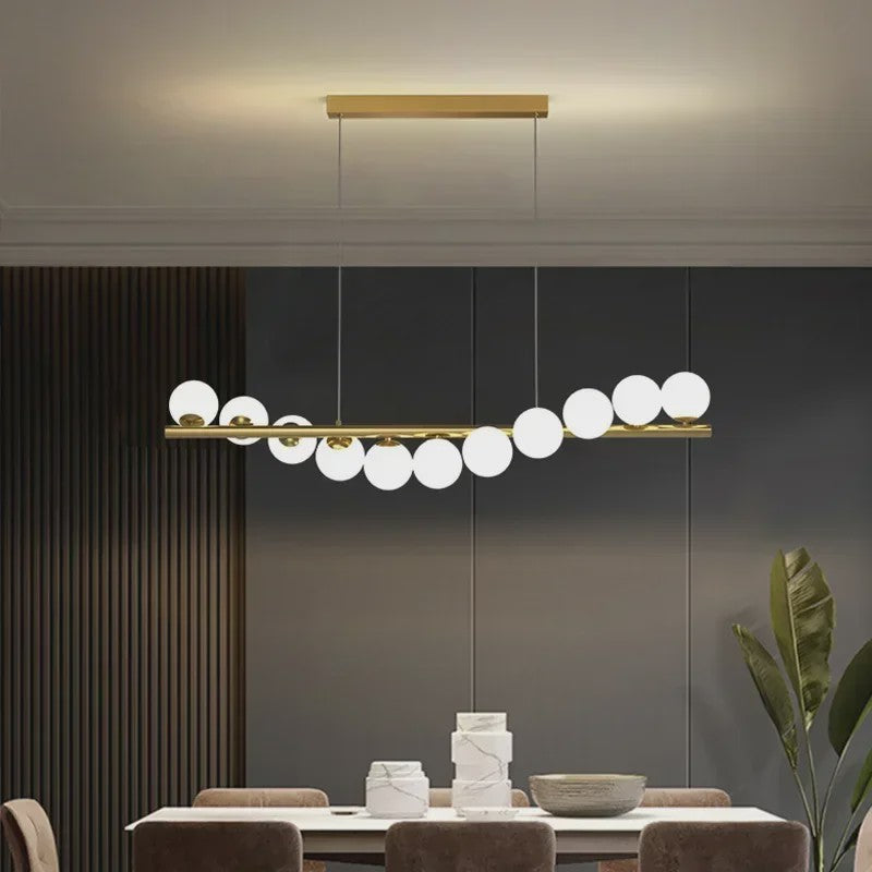 Luxe Scandinavische Plafondlamp met Sterrenlicht - Goudkleurig