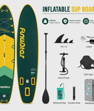 Opblaasbaar Stand Up Paddle Board Funwater 350cm - 200kg Capaciteit - Complete Set